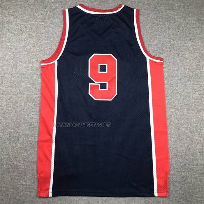 Camiseta USA 1984 Michael Jordan NO 9 Azul